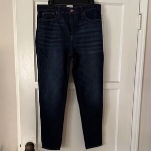 J. Crew Dark Blue 9” High-Rise Toothpick Jeans